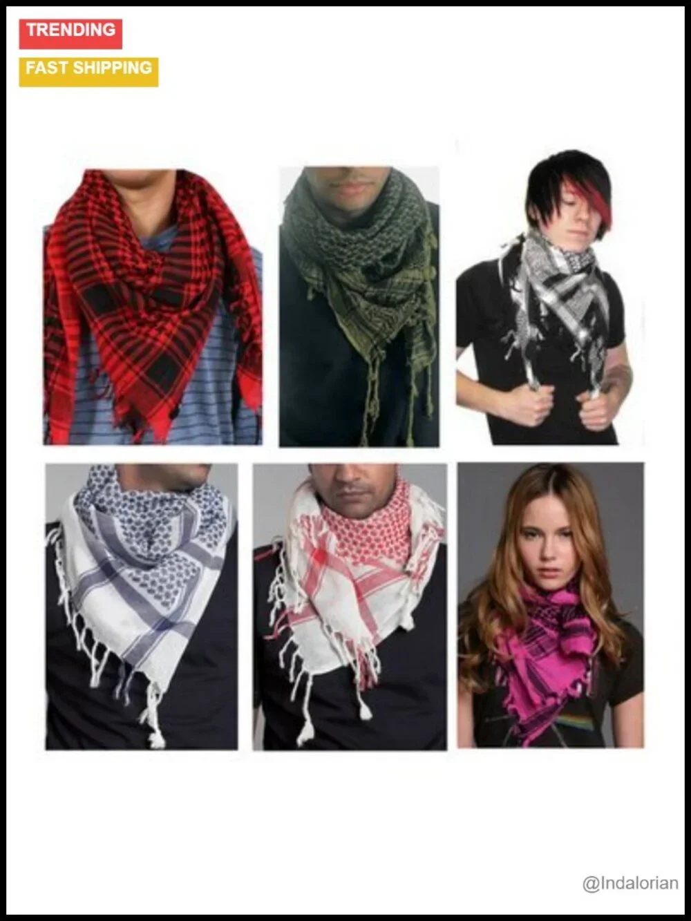 Premium Shemagh Head Neck Scarf Cotton Lightweight Winter